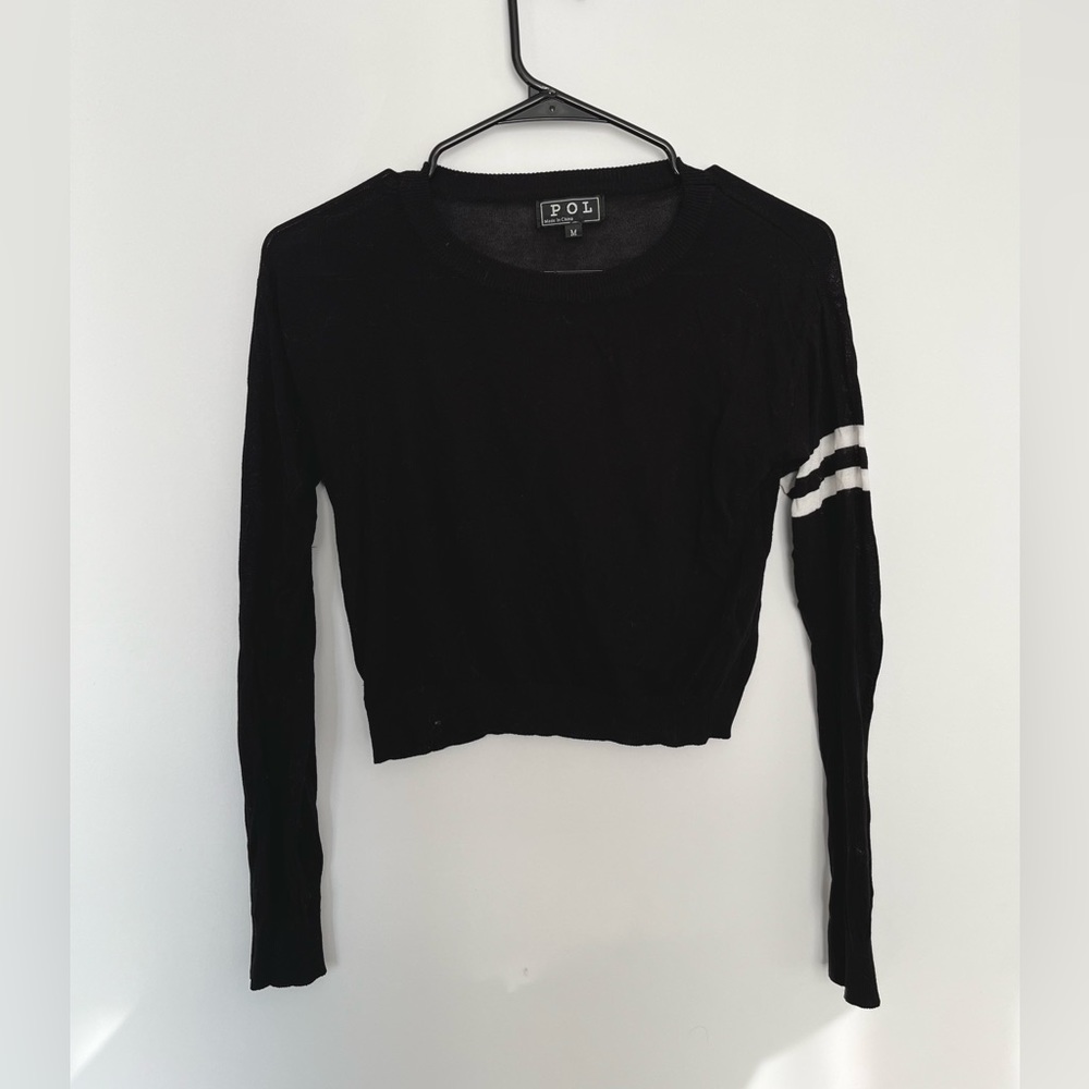 POL Long Sleeve Crop Sweater